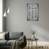 American Automobiles Framed PhotoGlass Print – Detail – Frameworth