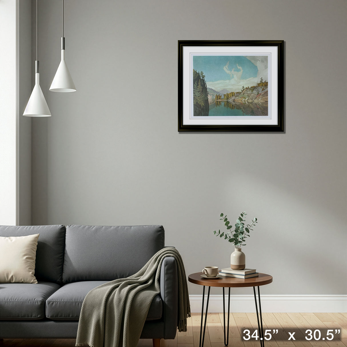 Morning On The Key River Framed Print 20x24.5 by A.J. Casson LE 565 – Detail – Frameworth