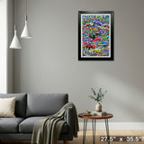 Auto Racing Collage Framed Michael Fishel Print – Detail – Frameworth