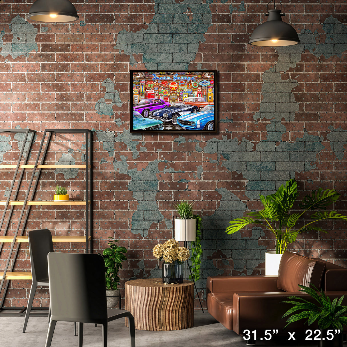 Dream Garage 20x29 Framed Canvas By Michel Fishel – Lifestyle – Frameworth
