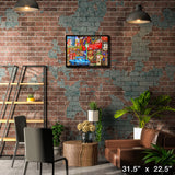 Along Route 66 20x29 Framed Canvas By Michel Fishel – Lifestyle – Frameworth