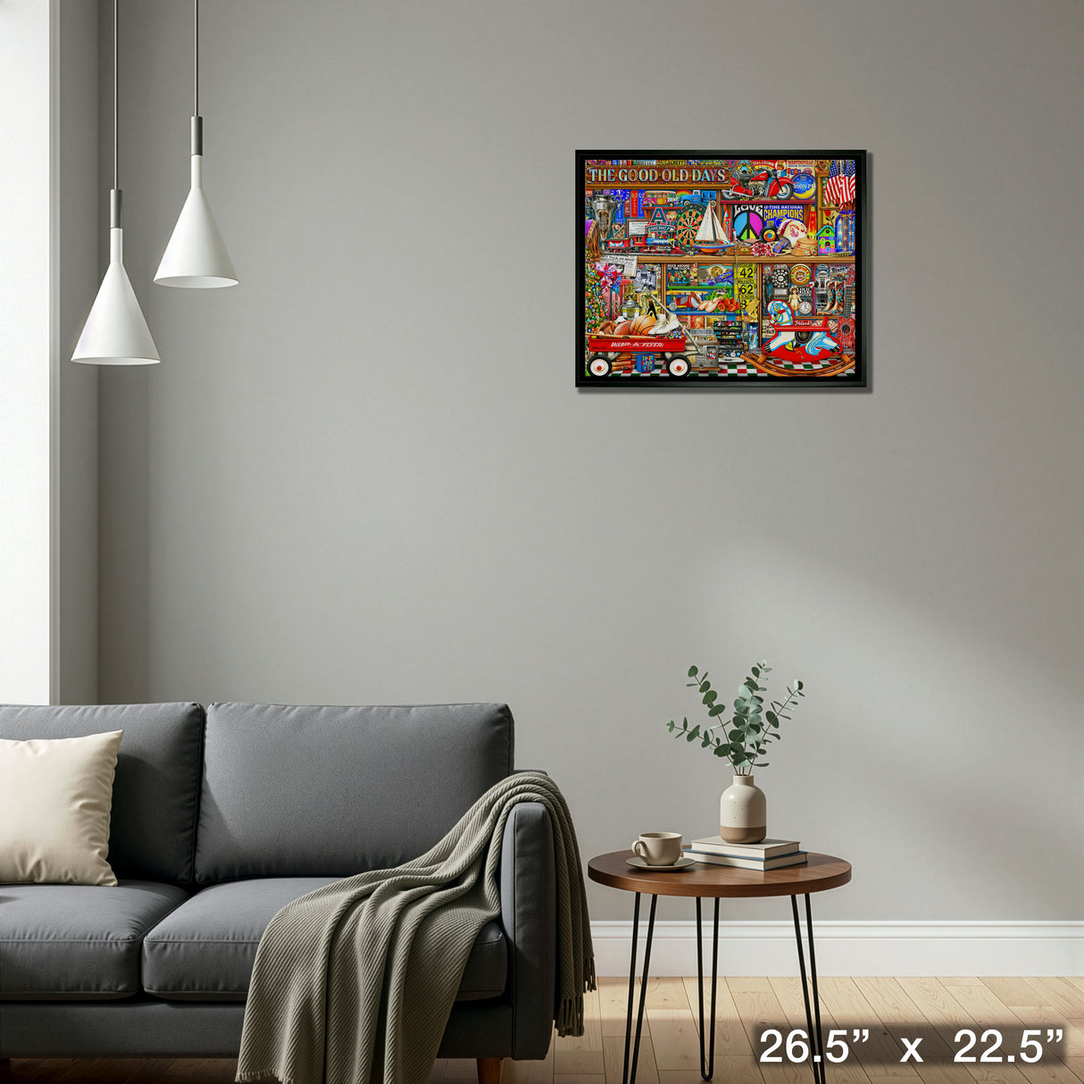 Good Old Days 20x29 Framed Canvas by Michael Fishel – Detail – Frameworth