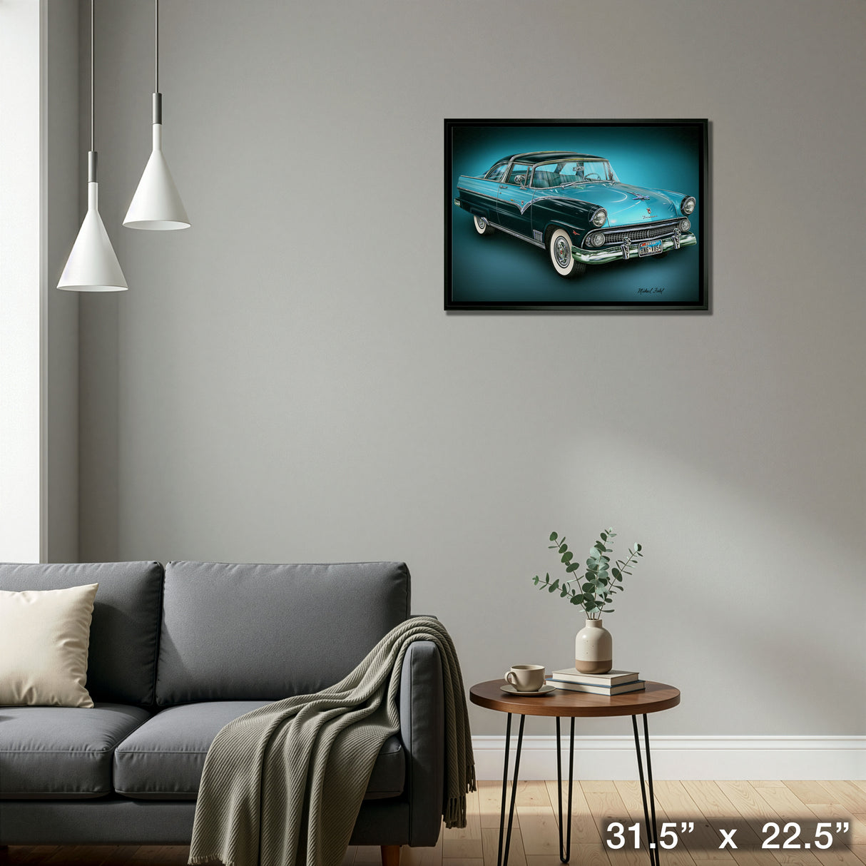 Ford 20x29 Framed Canvas by Michael Fishel – Detail – Frameworth