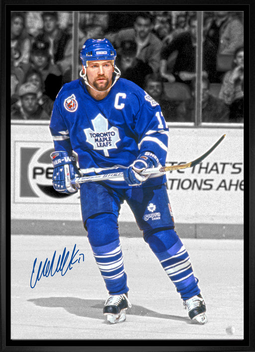 Wendel Clark Toronto Maple Leafs Signed Framed 20x29 Spotlight Canvas - Frameworth Sports Canada 