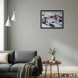 Village In The Laurentians Framed By Clarence Gagnon – Detail – Frameworth