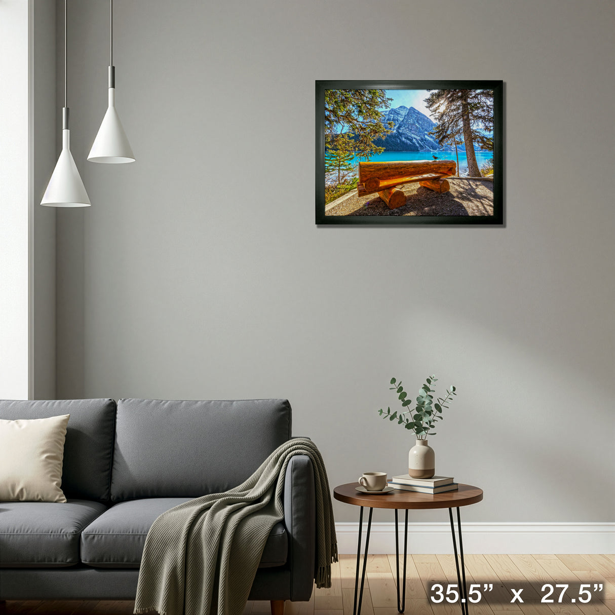 Banff National Park Canada 24x32 Framed Canvas Nature View – Detail – Frameworth