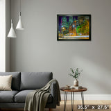 Toronto Canada 24x32 Framed Canvas Old City - New City – Detail – Frameworth