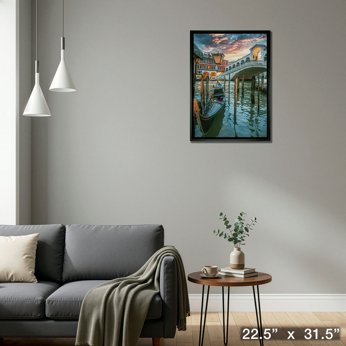 VeniceItaly 20x29 Framed Canvas – Detail – Frameworth