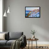 Santorini 20x29 Framed Canvas – Detail – Frameworth