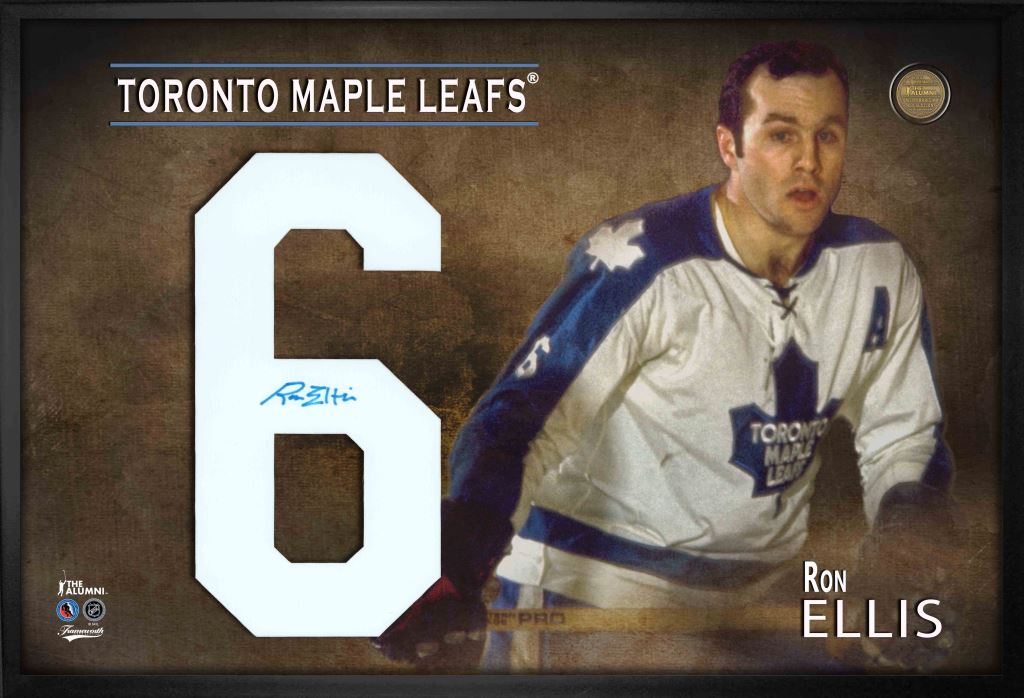 Ron Ellis Signed Framed Toronto Maple Leafs Jersey Number Print