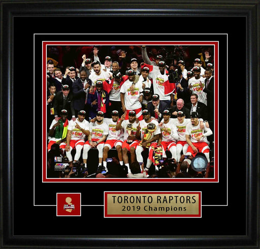 Toronto Raptors Framed 8x10 2019 World Champion Team Celebration Photo - Frameworth Sports Canada 