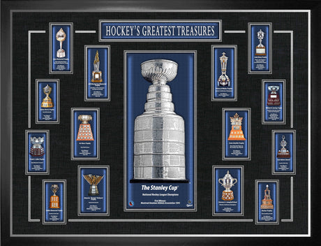 NHL Trophies Framed Print Hockey's Greatest Treasures - Frameworth Sports Canada 