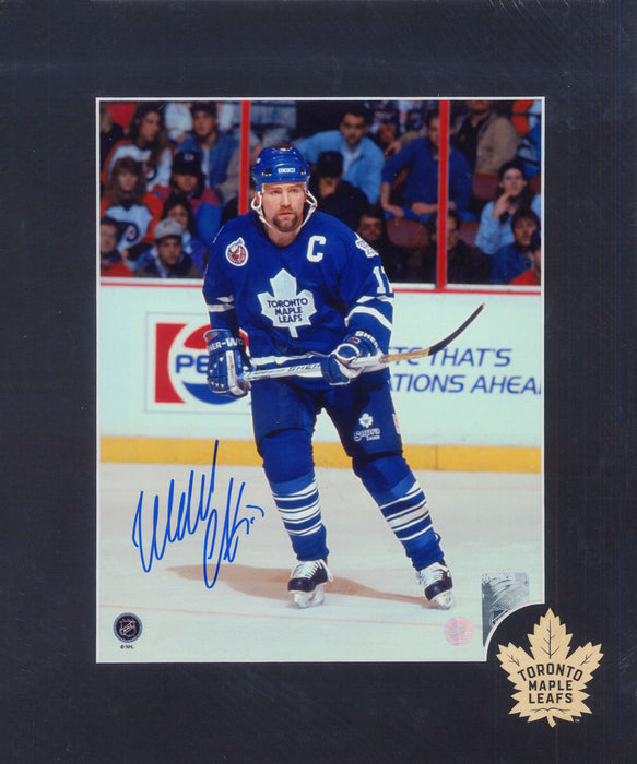 Wendel Clark Toronto Maple Leafs Signed Unframed 8x10 Matted Maple Leafs Logo Action Photo