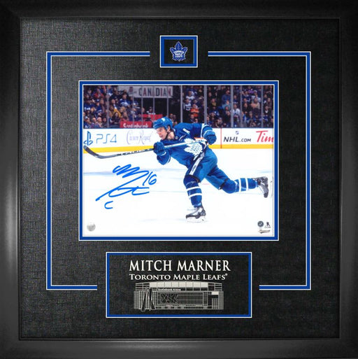 Mitch Marner Toronto Maple Leafs Signed Framed 8x10 Shooting Photo - Frameworth Sports Canada 