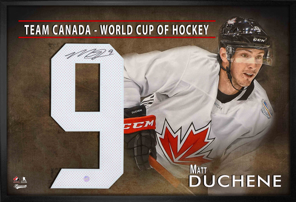 Matt Duchene Signed Framed Team Canada World Cup of Hockey Jersey Number Print