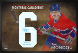 Pierre Mondou Signed Framed Montreal Canadiens Jersey Number Print - Frameworth Sports Canada 