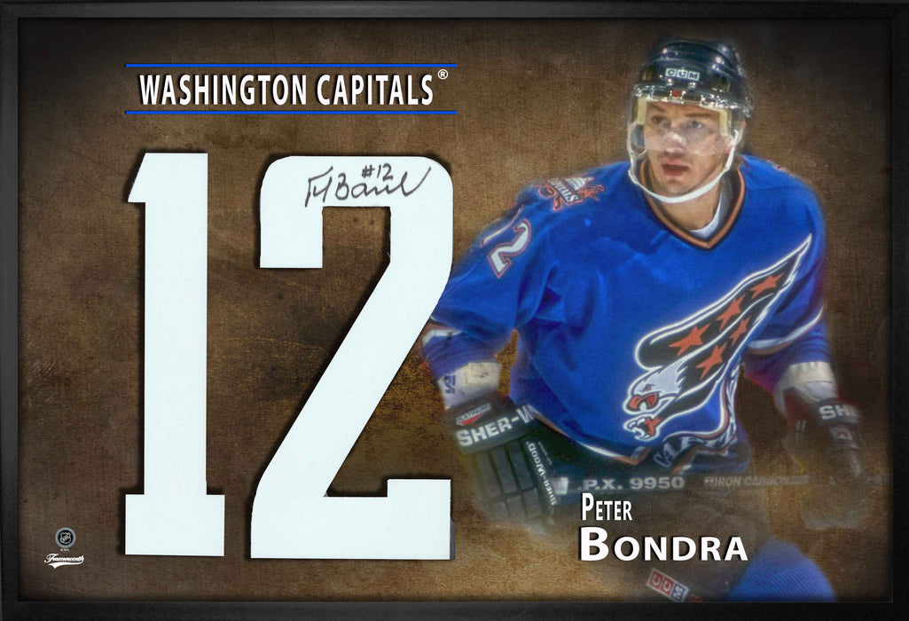 Peter Bondra Signed Washington Capitals Jersey Number Print
