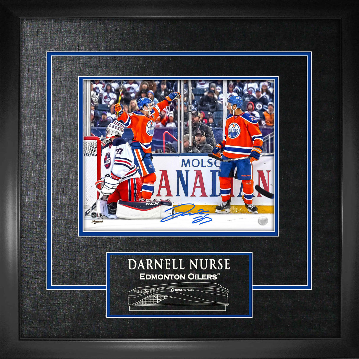 Darnell Nurse Edmonton Oilers Signed Framed 8x10 with McDavid Photo