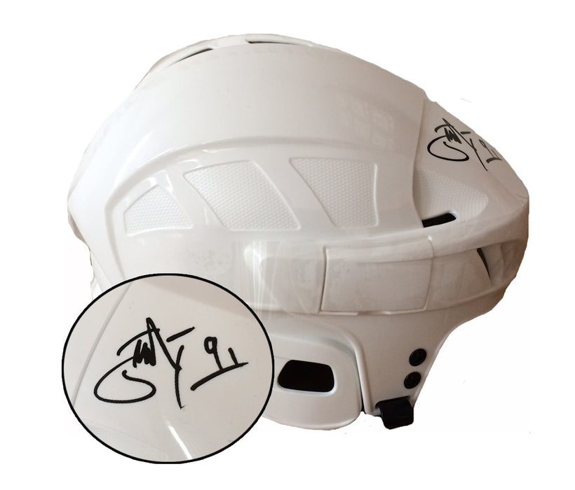 John Tavares Signed Toronto Maple Leafs White CCM Helmet - Frameworth Sports Canada 