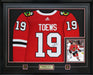 Jonathan Toews Signed Framed Chicago Blackhawks 2019-2020 Red Adidas Authentic Jersey with 8x10 Photo - Frameworth Sports Canada 