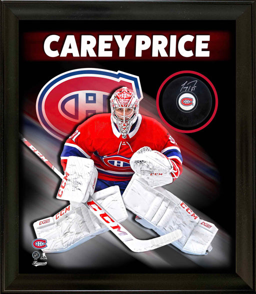 Carey Price Signed Framed Montreal Canadiens Blue Reverse Retro