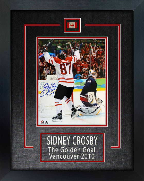 Sidney Crosby Team Canada Signed Framed 8x10 Golden Goal Photos