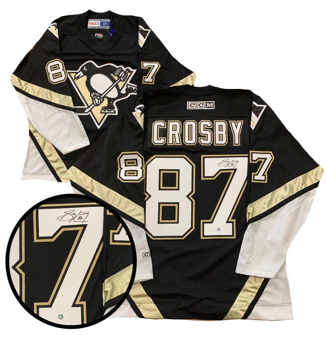 Sidney Crosby Signed Pittsburgh Penguins Black CCM Rookie Jersey