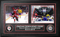 Sidney Crosby and Jonathan Toews Signed Framed Team Canada Pucks with Photos - Frameworth Sports Canada 