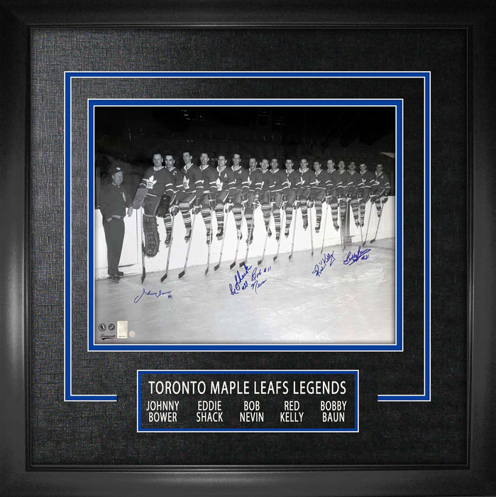 Toronto Maple Leafs Multi Signed Framed 16x20 Team Photo On the Boards