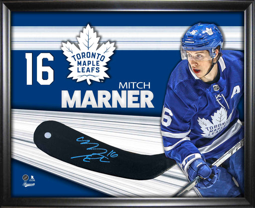 Mitch Marner Toronto Maple Leafs Signed PhotoGlass Framed Stickblade - Frameworth Sports Canada 
