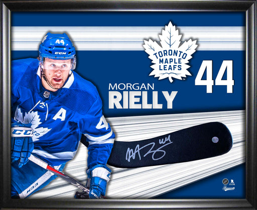 Morgan Rielly Signed PhotoGlass Framed Toronto Maple Leafs Stickblade - Frameworth Sports Canada 