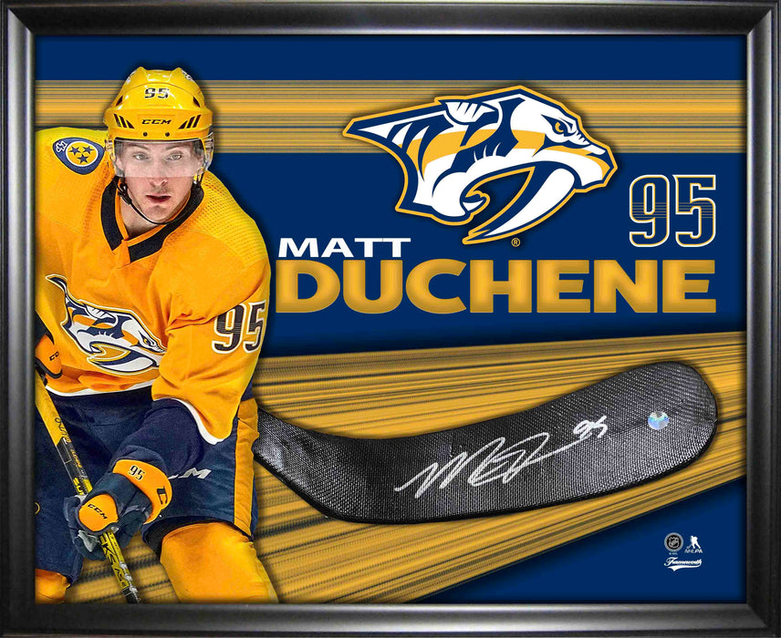 Matt Duchene Nashville Predators Signed PhotoGlass Framed Stickblade - Frameworth Sports Canada 