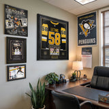 Kris Letang Signed Framed Jersey Penguins Black Fanatics Premium - AUCTION