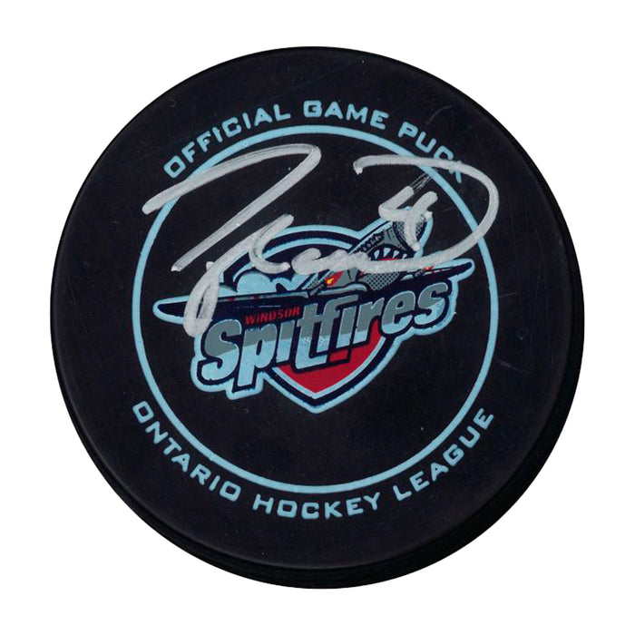 Taylor Hall Signed Puck Windsor Spitfires