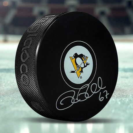 Rickard Rakell Signed Puck Penguins Autograph Series