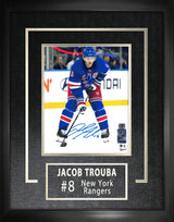 Jacob Trouba Signed Framed New York Rangers Home 8x10 Photo - AUCTION
