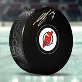 Nico Hischier Signed New Jersey Devils Puck - AUCTION