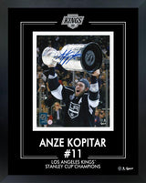 Anze Kopitar Signed 8x10 PhotoGlass Frame Los Angeles Kings 2012 Stanley Cup Raising - AUCTION