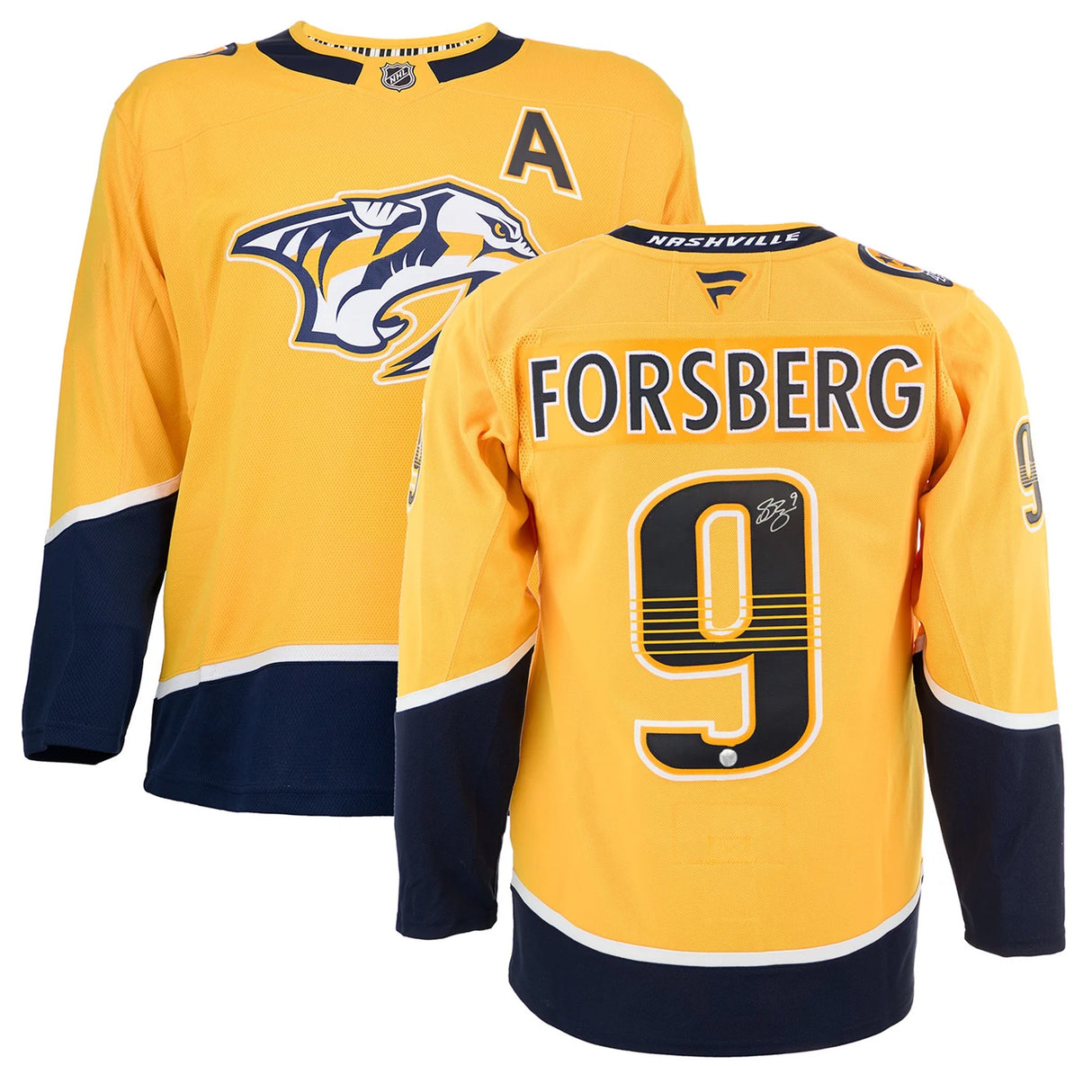 Filip Forsberg Signed Nashville Predators Fanatics Premium Home Jersey - AUCTION