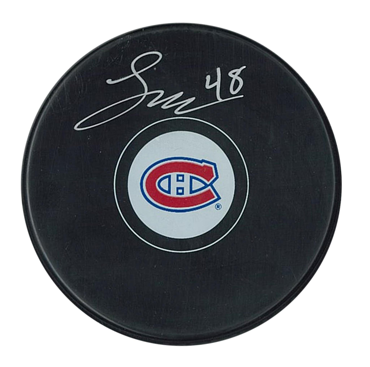 Lane Hutson Signed Puck Montreal Canadiens Autograph Series