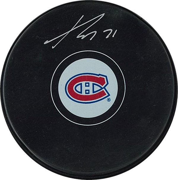 Kaiden Guhle Signed Puck Montreal Canadiens Autograph Series
