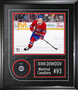Ivan Demidov Signed Puck Framed 17x19.5" Montreal Canadiens Autograph Series - AUCTION