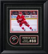 Patrick Kane Detroit Red Wings Signed Official Game Puck Framed - AUCTION