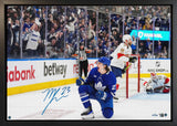 Matthew Knies Signed 20x29 Canvas Framed Toronto Maple Leafs First Goal Celebration-H - AUCTION