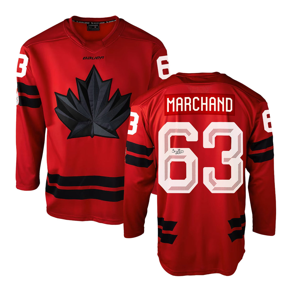 Brad Marchand Signed Team Canada 2026 Olympics - Red Replica Jersey - AUCTION