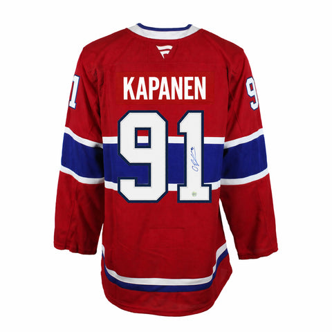 Oliver Kapanen Signed Montreal Canadiens Home Fanatics Premium Jersey