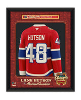 Lane Hutson signed framed 34x42 Montreal Canadiens 2026 Heritage Classic jersey, illustrative mock-up