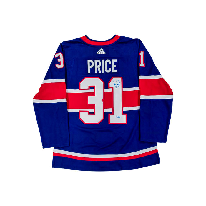 Carey Price Signed Montreal Canadiens Blue Reverse Retro Adidas Pro Jersey LE 131