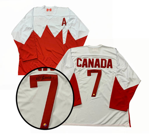 Phil Esposito Signed Team Canada 1972 Summit Series White Replica Jersey - Frameworth Sports Canada 