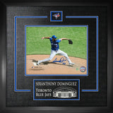 Seranthony Dominguez Signed 8x10 Etched Mat Toronto Blue Jays Action - AUCTION